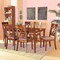 Baxton Studio Lucie Modern and Contemporary Grey Fabric and Walnut Brown Finished Wood 7-Piece Dining Set 176-10544-10520-Zoro - alternate 3